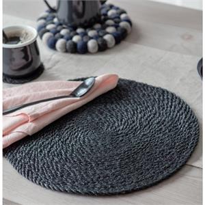 Garden Trading Set of 4 Black Jute Placemats